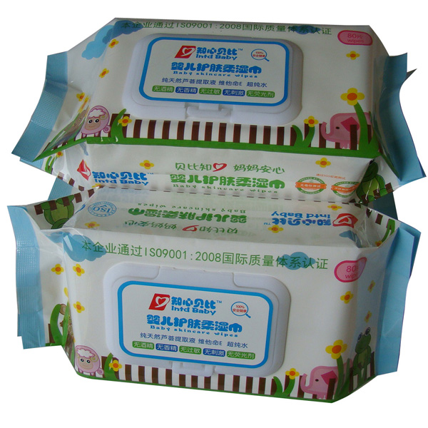 知心貝比嬰幼兒濕巾藍(lán)色層疊