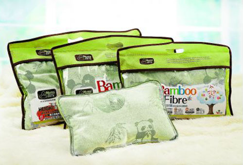 諾親小屋竹纖維成長型熊貓嬰幼健康枕M碼