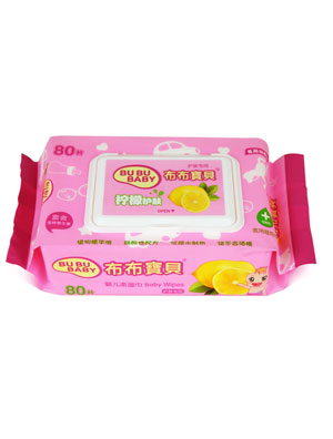  布布寶貝嬰兒豪華版護(hù)膚帶蓋柔濕巾1包