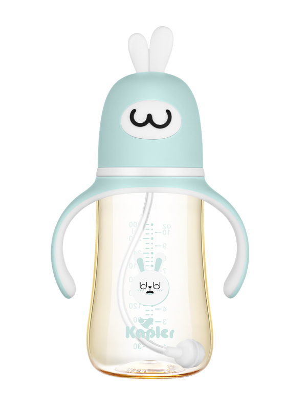  康喂兒趣萌兔PPSU 寬口奶瓶300ML 藍(lán)色