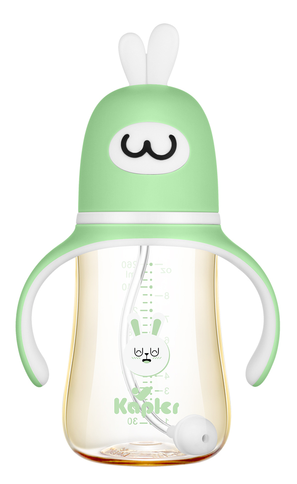  康喂兒趣萌兔PPSU 寬口奶瓶260ML 綠色
