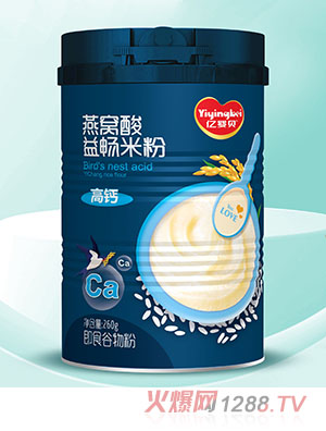 億嬰貝燕窩酸益高鈣高鐵高鋅暢益米粉