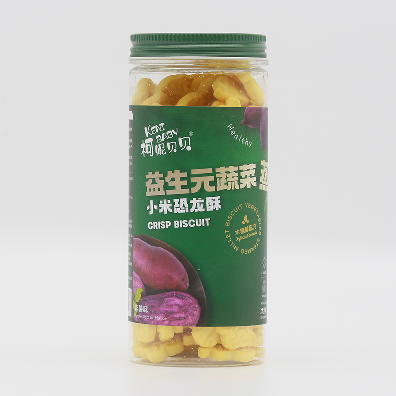  柯妮貝貝益生元蔬菜蒸小米恐龍酥-紫薯味