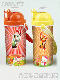 國英美兒童水壺紅色黃色