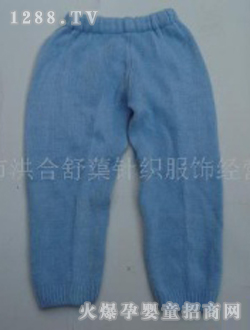 貝特舒藍(lán)色羊絨嬰兒毛褲