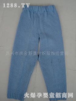 貝特舒藍(lán)色嬰童毛褲