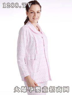 婷妃針織印花孕哺家居服