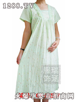 瑞涵孕婦裝匹繡連衣裙QX-KX5LV