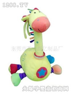 樂意毛絨玩具黃色長頸鹿