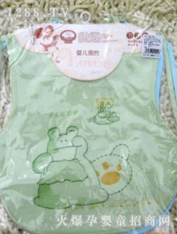 慧恩綠色防水嬰兒圍兜