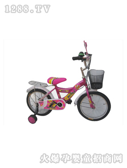 金箭童車紫紅色弧形車架