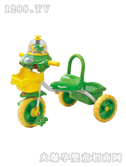 騎奇樂綠色休閑三輪車