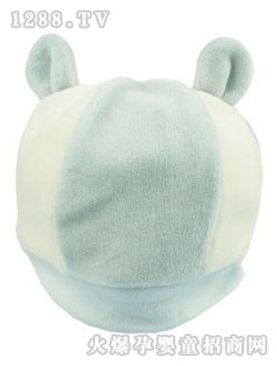 星瑞祥天鵝絨6片嬰兒帽淺藍(lán)
