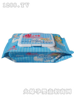 玫瑰緣80片藍色柔濕巾