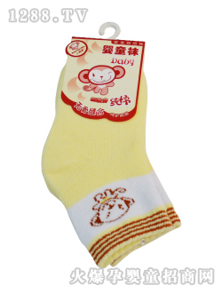 小搗蛋條紋口毛巾童襪