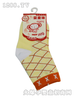 小搗蛋立體方格寶寶襪
