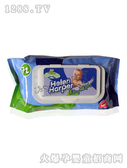 舒爾潔嬰兒濕巾深藍色包裝