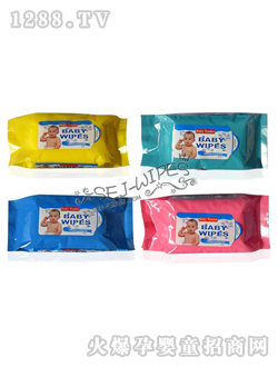 舒爾潔嬰兒濕巾綠色包裝