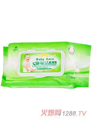施爾潔嬰兒潤(rùn)膚柔濕巾82片