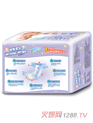 妙然寶貝超級(jí)柔爽嬰兒紙尿褲（背面）