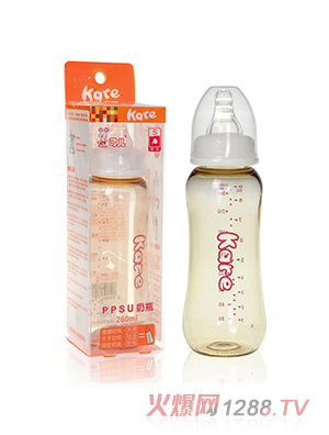可兒KR-1066標(biāo)口手把自動(dòng)PPSU奶瓶260ml