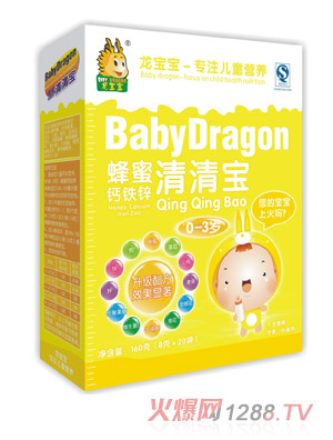 龍寶寶蜂蜜鈣鐵鋅清清寶盒裝
