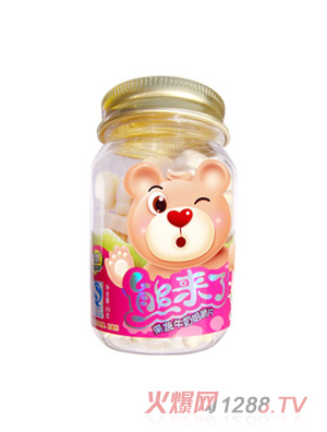 起勁80g瓶裝熊來了-椰香牛奶味