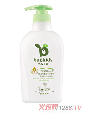 小布丁郎嬰幼兒洗發(fā)+沐浴+防干癢洗發(fā)露250ml