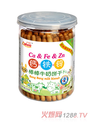 200克卡貝思鈣+鐵+鋅棒棒牛奶餅干