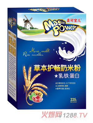 麥可寶兒乳鐵蛋白草本護(hù)暢奶米粉盒裝