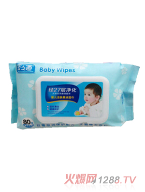 愛之道嬰兒潔膚柔潤濕巾80抽帶蓋