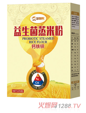 智慧熊益生菌蒸米粉 鈣鐵鋅 盒裝