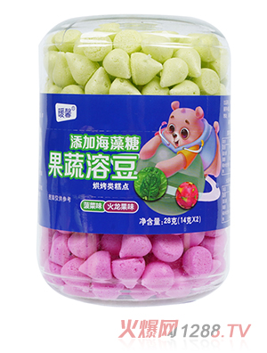 暖馨果蔬溶豆 菠菜味+火龍果味