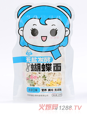 康廣利無(wú)鹽發(fā)酵蝴蝶面 多彩口味