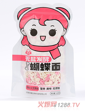 康廣利無(wú)鹽發(fā)酵蝴蝶面 原味+火龍果味