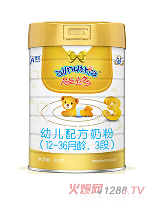 澳優(yōu)能立多幼兒配方奶粉（12-36月齡，3段）