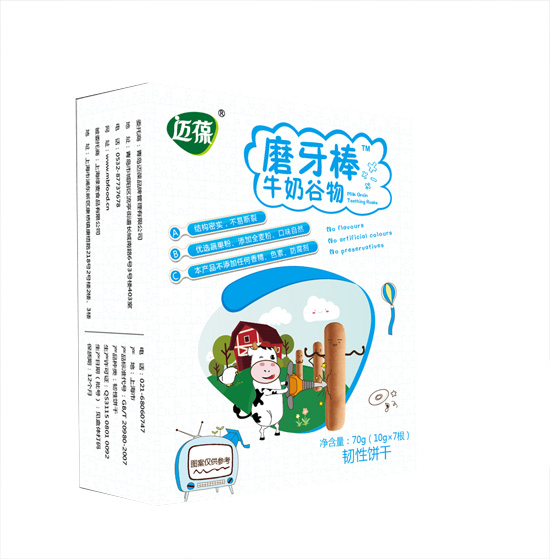  邁葆牛奶谷物磨牙棒